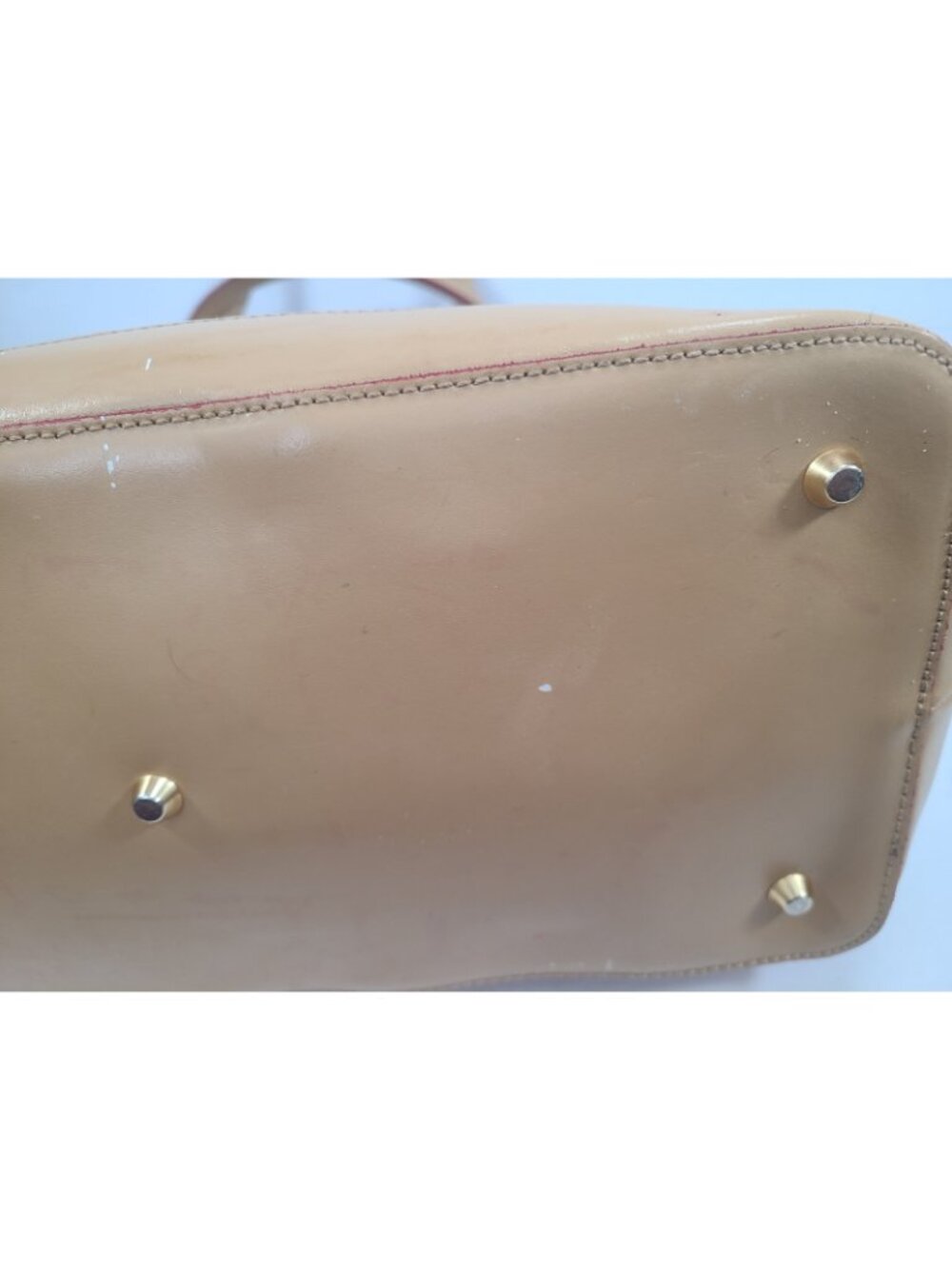 Arcadia Red Patent Satchel Top Handle Bag Gold Hardware Zip Closure Women - Picture 6 of 16